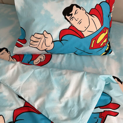 Lenjerie de pat din bumbac pentru  copii Superman
